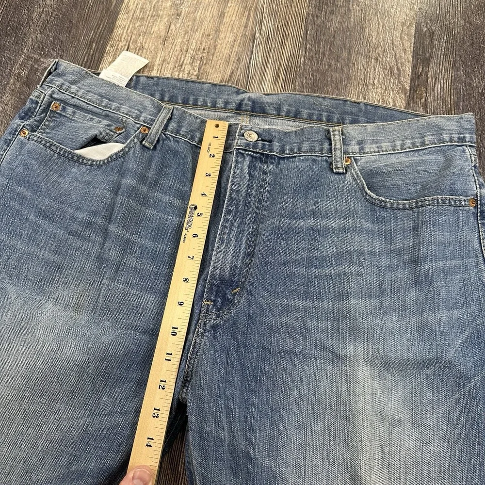Levis 505 Jeans Mens 42x32 Blue Regular Straight Mid‎ Rise Light Wash Denim Fade